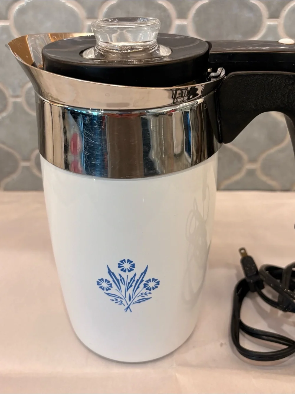 VTG 6-Cup Electric Coffee Percolator Corning ware tested.